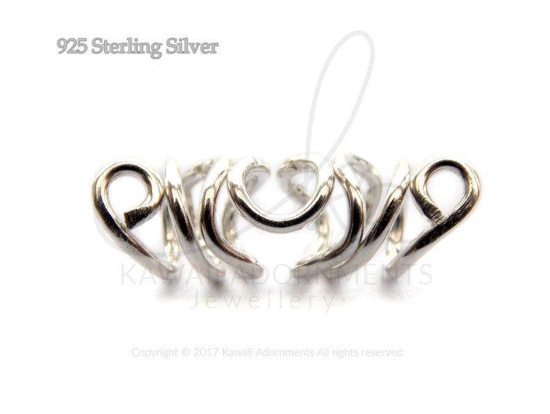 Mini Loc Jewelry pk of 3 Sterling Silver / loc jewelry / hair Jewelry will fit Sisterlocks ™ or Microlocs, 2.5mm or 3mm hole image 3