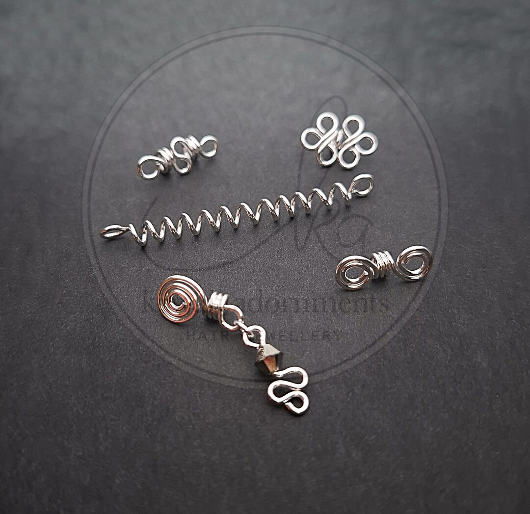 Loc Accessory Silver Sterling Silver – Mini Loc Jewellery Variety Pack – Try-me Sampler for ...