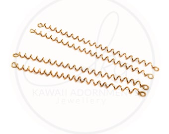 Gold Plated Handmade Spiral Wrap Hair Jewellery (Pack of 4) Handmade Hair Accessories For Sisterlocks® & Microlocs