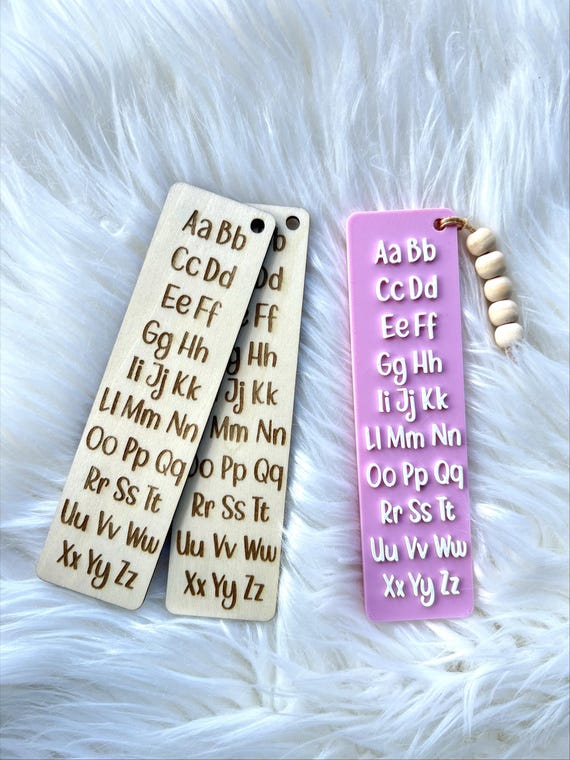 3MF & SVG Digital Datei Lesezeichen Alphabet ABC Buchstaben Datei 3D Laser Datei 3D Druck Vorlage Einschulung Schulanfang Schulkind 2026