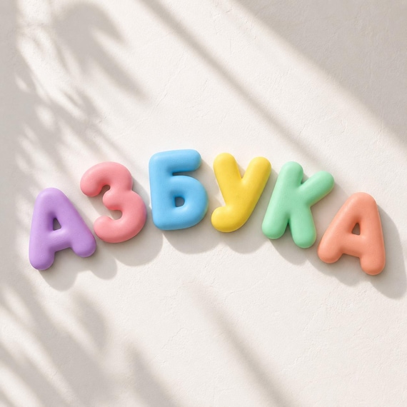 Russian Bubble Alphabet 3MF | 33 Russian Letters | Cyrillic Alphabet | 3D Printable Font | Азбука | Кирилица | Digital  | Commercial License