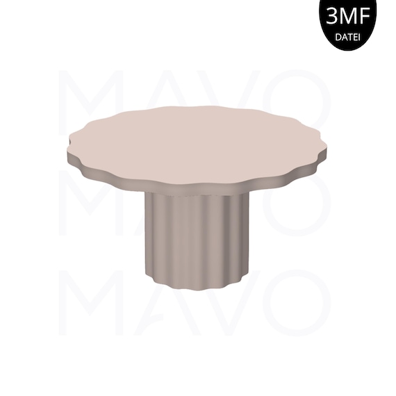 3D Druck 3MF Cake Stand 'Wave Line' | Moderner Tortenständer Datei | Scallop Cake Stand | Dessert Display| Digital Download,Kommerz. Nutzung