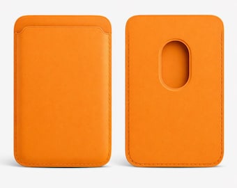 MagSafe Magnetic Leather Phone Wallet, Minimalist Card Holder
