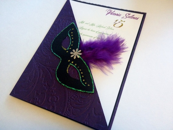Quinceanera Invitations Masquerade Theme 5
