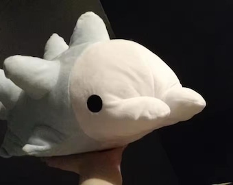 Handmade Snom Plush – Minky Fabric Stuffed Animal with Bell, Cute Pokémon-Inspired Collectible Plushie Gift