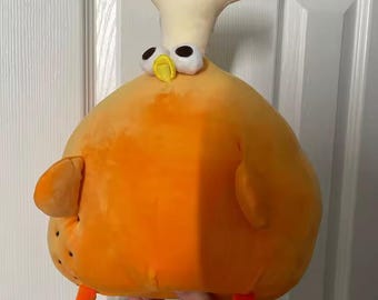 Funny Roast Chicken Plush Toy | Cute Drumstick Stuffed Animal | Whimsical Food Plushie | Kawaii Chicken Decor | Soft Cozy Gift