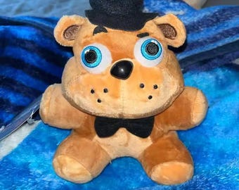 Freddy Bear Inspired Plush Toy, Cute Horror Game Plushie, Kawaii Brown Bear Stuffed Animal, Gamer Gift, Collectible Plush