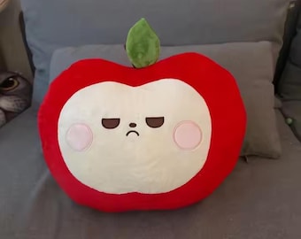 Caleb Apple Pillow Plush 30cm | Anime Inspired Cushion | Soft Lumbar Support Pillow | Cute Fan Gift