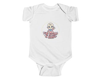 Retro Baby Face Bodysuit | Pastel Cartoon Infant Onesie