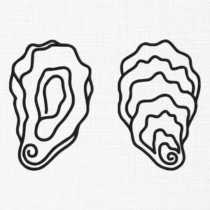 Oysters Outline Embroidery Design, Shellfish Embroidery, Coastal Food Embroidery, Seafood Machine Embroidery Design Files, 8,10 Sizes