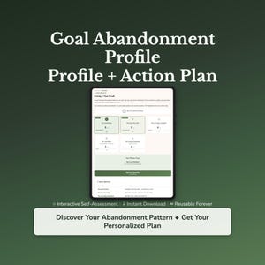 Goal Abandonment Workbook – 5 Profiles + Action Steps – Interactive Discovery Tool