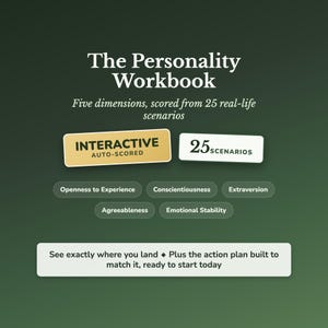 Big Five Personality Traits Workbook – OCEAN , Enneagram, Ikigai, Life Audit – Interactive Self-Assessment