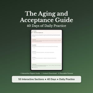 Alterungsakzeptanz Arbeitsbuch & 40-Tage Geführte Reflektion – Übergang zur Lebensmitte – Übergang zur Lebensmitte – Interaktiver Digitaler Ratgeber
