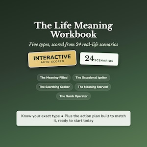 Meaning in Life Quiz, Existential Crisis Workbook, Life Purpose & Fulfillment, Feeling Empty Despite Success, Self Discovery Journal Prompts