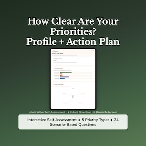Priority Clarity Profile | 5 Types + Personal Roadmap | Self-Scoring Assessment Tool