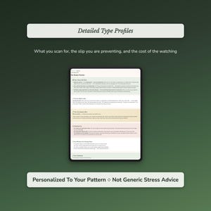 Mental Load Quiz — results page and personal profile preview