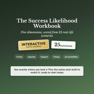 Goal Setting Workbook, Will My Goal Succeed Quiz, Success Readiness & Accountability, Personal Goals Planning, Achievement Self Assessment