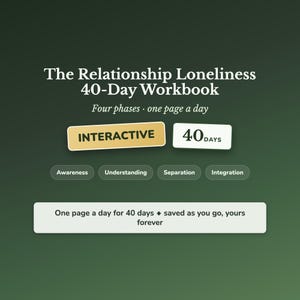 Loneliness in Relationship Workbook – Marriage Isolation, Emotional Disconnection – 40-Day Journal Guide