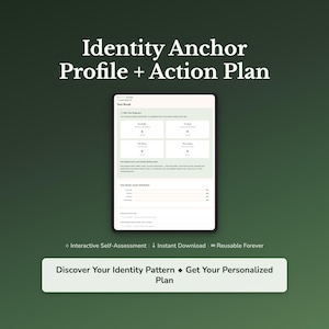 Identity Anchor Profile – 4 Patterns + Action Plan – Self-Scoring Profile Tool