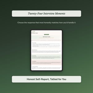 Interview Prep Quiz & Workbook — interactive section preview, interview workbook
