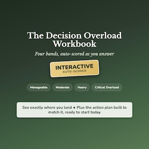 Decision Fatigue Assessment – Build a Pre-Decide System – Digital Self-Discovery Tool