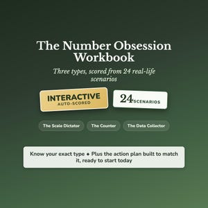Scale and Number Obsession Workbook, Calorie Counting and Body Tracking Quiz, Body Image Self Help, Inner Critic, Worth Beyond the Scale