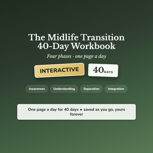 Werkboek midlifecrisis en gids voor 40 dagen – Existentiële crisis – Begeleid reflectiedagboek