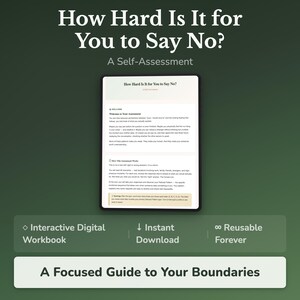 How Hard Is It to Say No | Assertiveness Self-Test | Digital Assessment Workbook Tool
