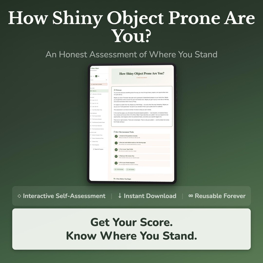 How Shiny Object Prone Are You | Distraction Quiz | Interactive Self ...