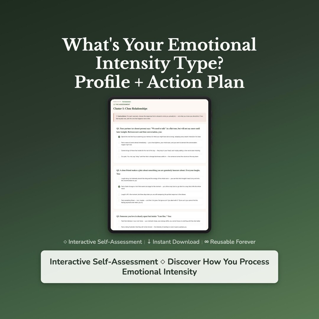 Emotional Intensity Workbook Assessment – Interactive Self-study Guide ...