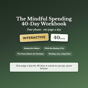 Cuaderno de ejercicios y diario de 40 días para superar las compras compulsivas: hábitos de gasto conscientes: guía digital interactiva.
