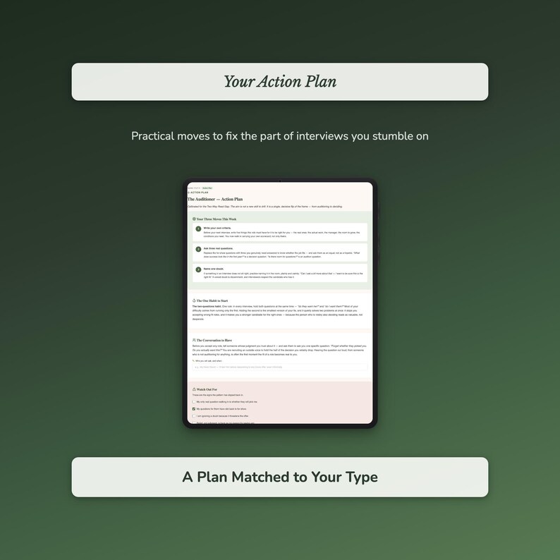 Interview Prep Quiz & Workbook — checkpoint and progress preview