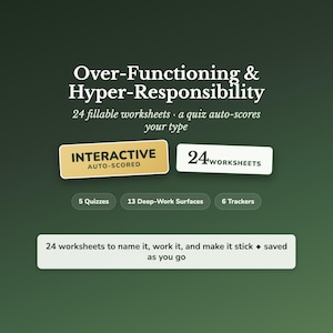 Over-Functioning Worksheets – Doing It All, Mental Load, Over-Responsibility – Interactive Worksheets Bundle