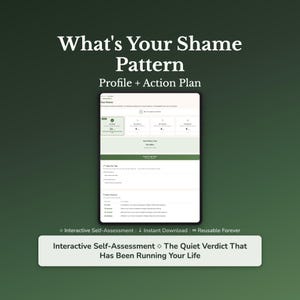 Shame Patterns Workbook – Shadow Work – Hidden Pattern + Action Plan – Interactive Self-Assessment
