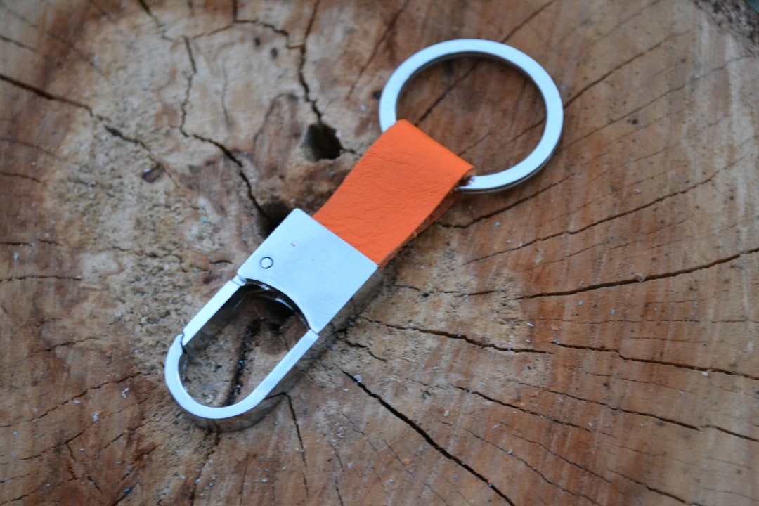 Double Chain Key Rings Leather Key Chain Key Ring Double-sided - Handmade - Etsy