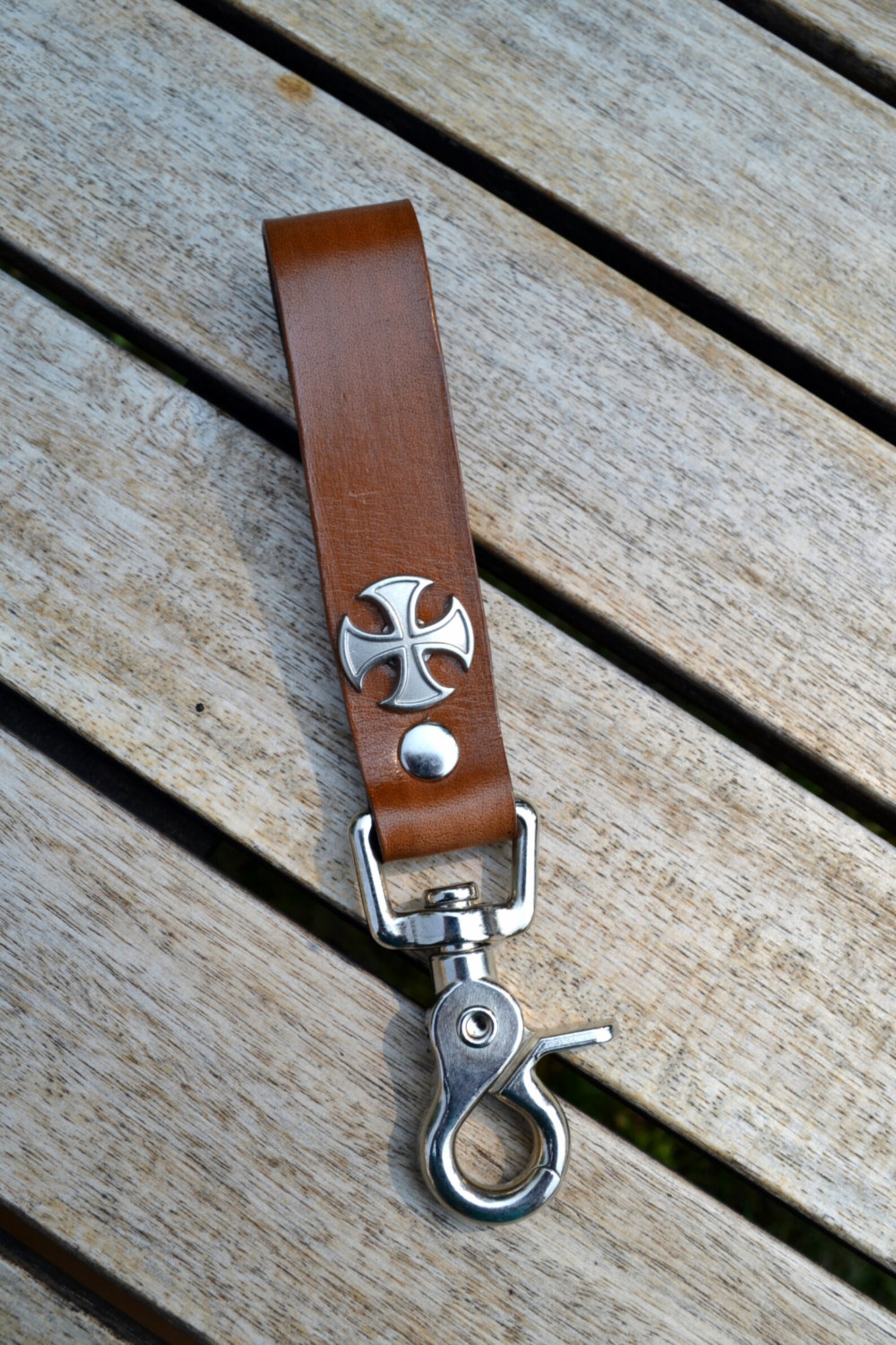 Leather heavy duty belt loop key chain / key holder with Etsy