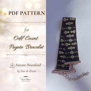 Crystal Cavern, Odd Count Peyote Bracelet Pattern ,Miyuki , Instant Download