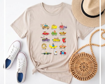 Richard Scarry Busytown Classic Kids’ Tee, Nostalgic Graphic Shirt with Whimsical Animal Vehicles from the Beloved kid’s Book Series wear