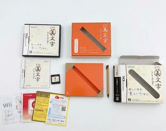 Handstilsförbättringsträning (Nintendo DS) Japanskt skrivövningsspel med specialpensel för Nintendo DS