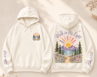 Bible Verse Hoodie for Teen Girl, Christian Scripture Sweatshirt, Faith Based Gift, Youth Camp Spiritual Wear
