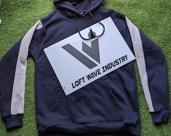 Sudaderas con capucha de bloques de color para hombre / jersey azul marino / sudadera minimalista de estilo urbano / sudaderas casuales / loft wave IND