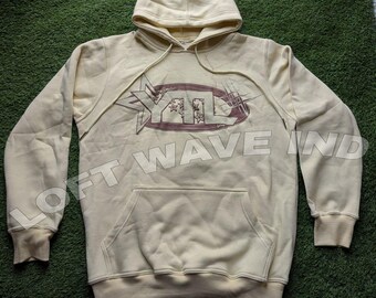 Sudadera con capucha gráfica Y2K / Sudadera con capucha extragrande beige para hombre / Sudadera con estampado de estrellas vintage / Sudadera urbana / Sudadera cómoda unisex