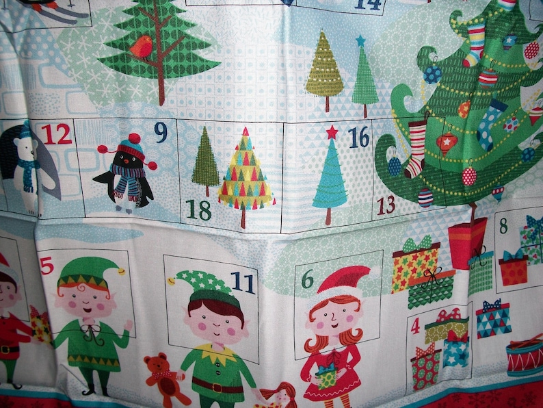 Large Makower UK Frosty Advent Calendar ..Santa/'s North Pole Advent Calendar with Poc kets...New..1586..Henley Studio