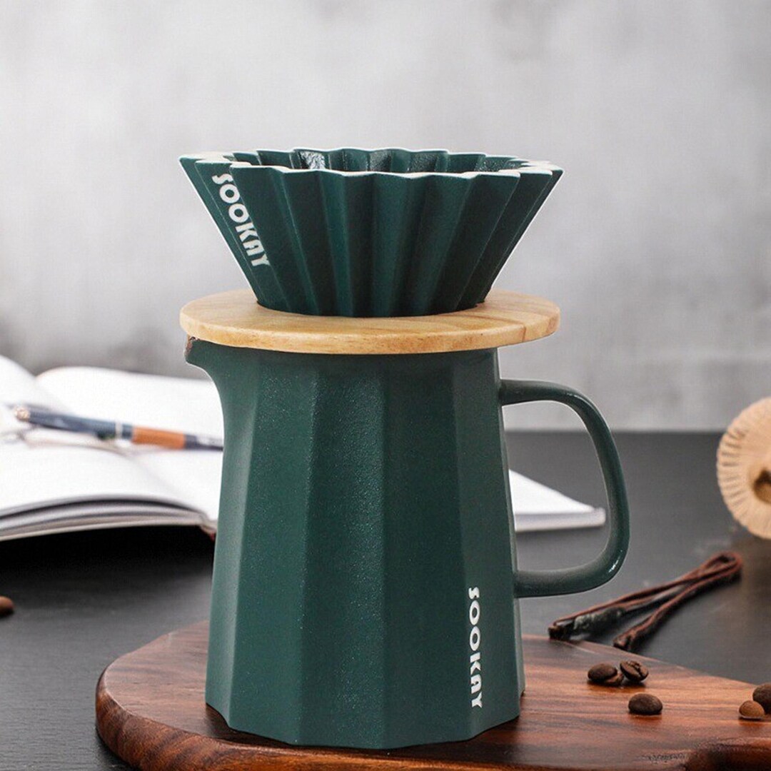 Personalized Pour Over Coffee Set, Custom Ceramic Coffee Dripper Mug ...