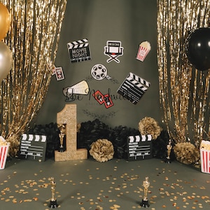 First Birthday Movie Night Hollywood theme  Download Only