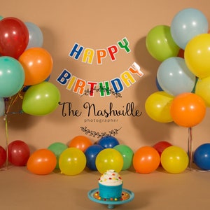 Balloon happy birthday digital background Download Only Download Only