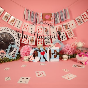 Alice im Wunderland Hintergrund ersten Geburtstag DIGITAL Download Nur herunterladen