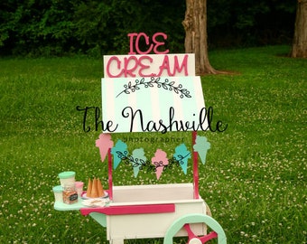 Ice Cream Stand digital background Download Only