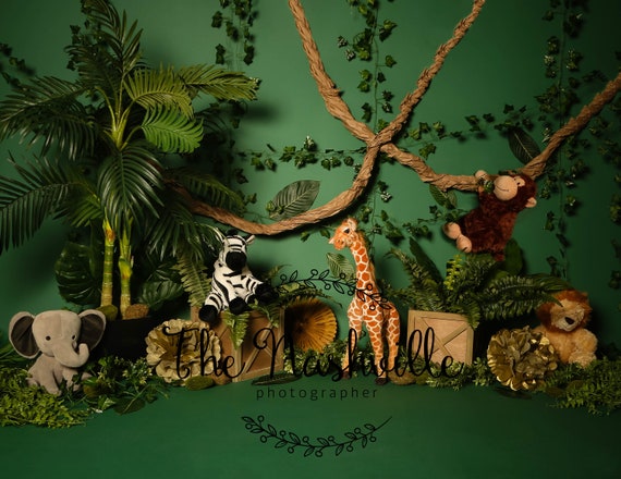 Jungle safari digitale achtergrond Only - Etsy België