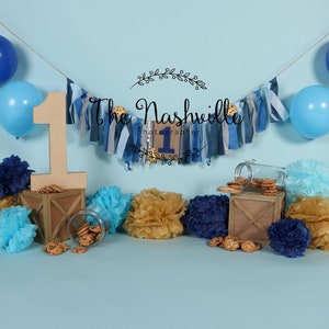 First Birthday Cookie themed digital background Download Only